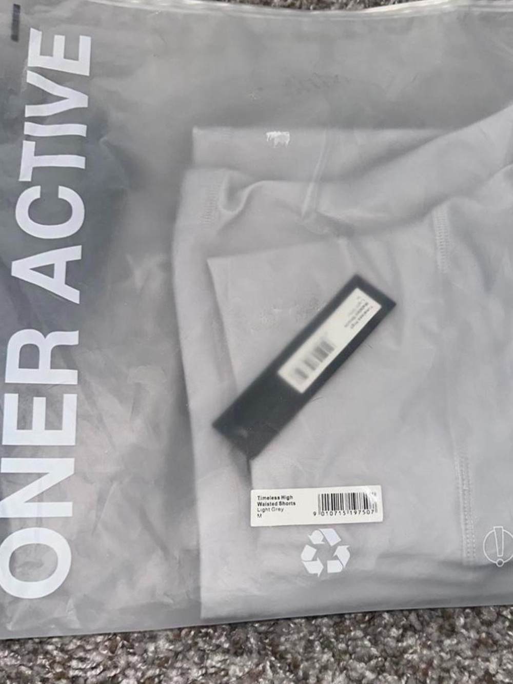 Oner Active Light Gray timeless shorts